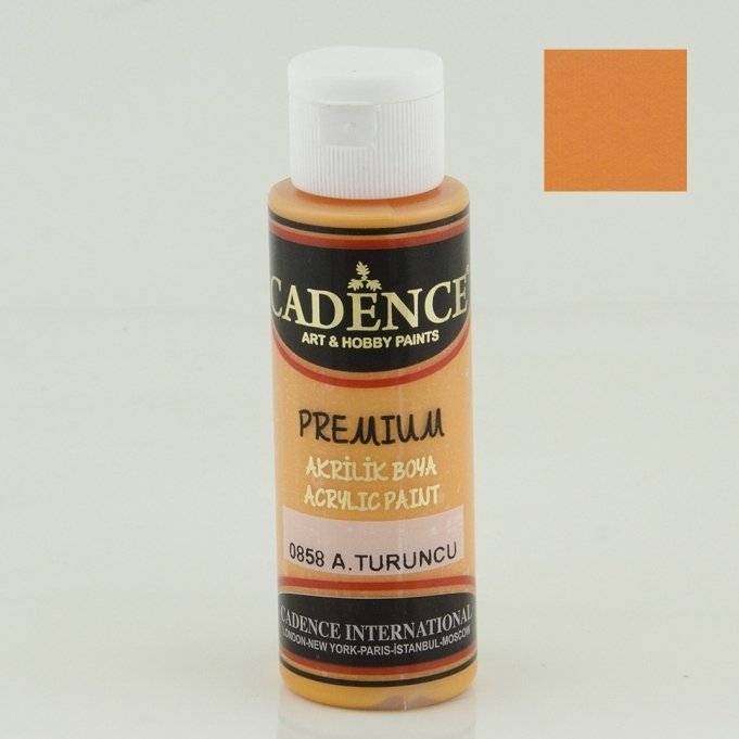 0858 Açık Turuncu Premium Akrilik Boya 70 ml