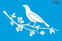 Stencıl Kuş Desen - 7522