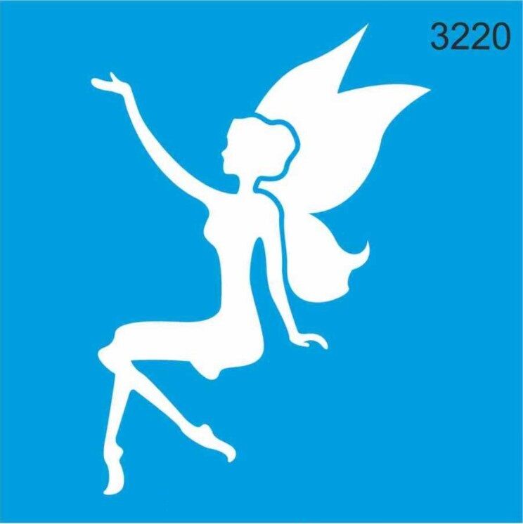 Stencıl İyilik Perisi Kadın Desen  - 3220