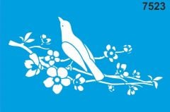Stencıl Kuş Desen - 7523