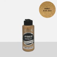 HM-801 Antik Altın Hybrid Metalik Multisurfaces 120 ml