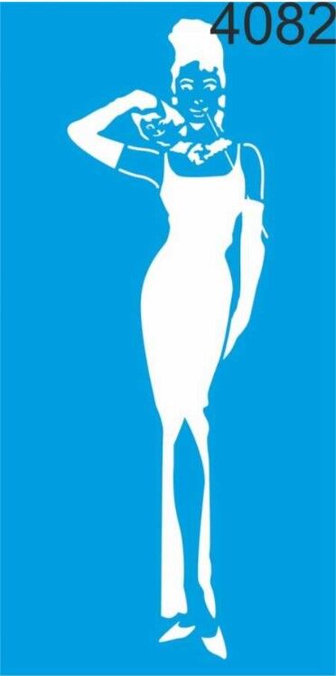 Stencıl Audrey Hepburn Kadın Desen  - 4082