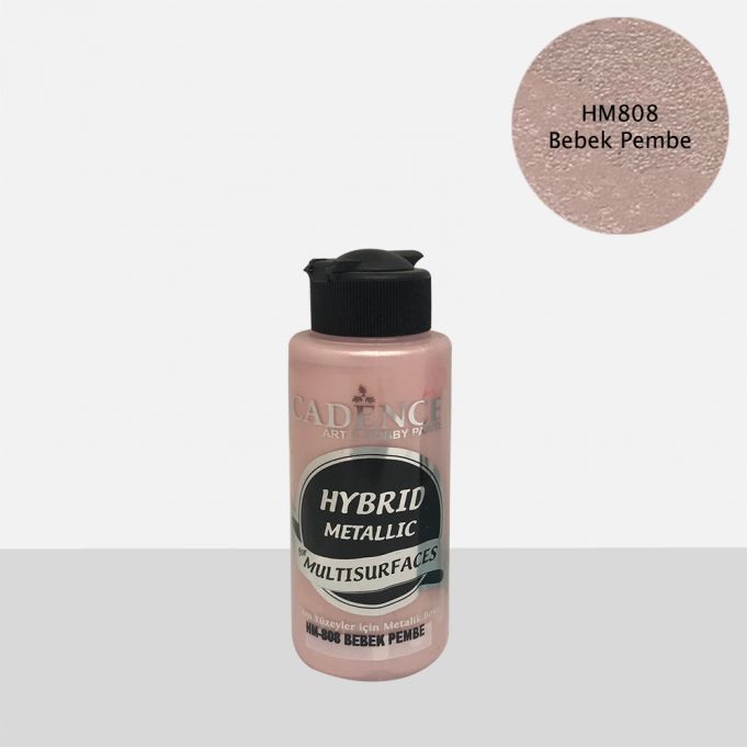 HM-808 Bebek Pembe Hybrid Metalik Multisurfaces 120 ml