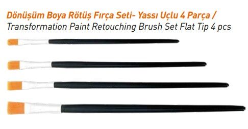 RÖTÜŞ FIRÇA SETİ - DÖNÜŞÜM BOYA 3081 YASSI UÇLU 4 PARÇA