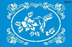 Stencıl Kuş Desen - 7675