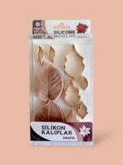 SİLİKON KALIP - POİNSETTİA & LEAVE ATATÜRK ÇİÇEĞİ & YAPRAK SETI  - SK1013076