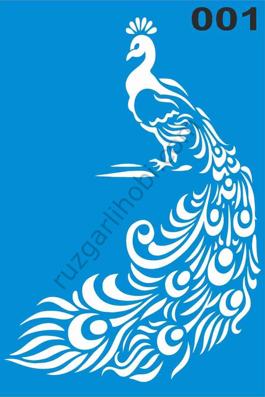 Stencıl Tavus Kuşu - 001