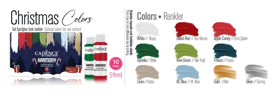 HARMONY AKRİLİK 10 LU HALLOWEEN SET - CADILAR BAYRAMI 59 ML
