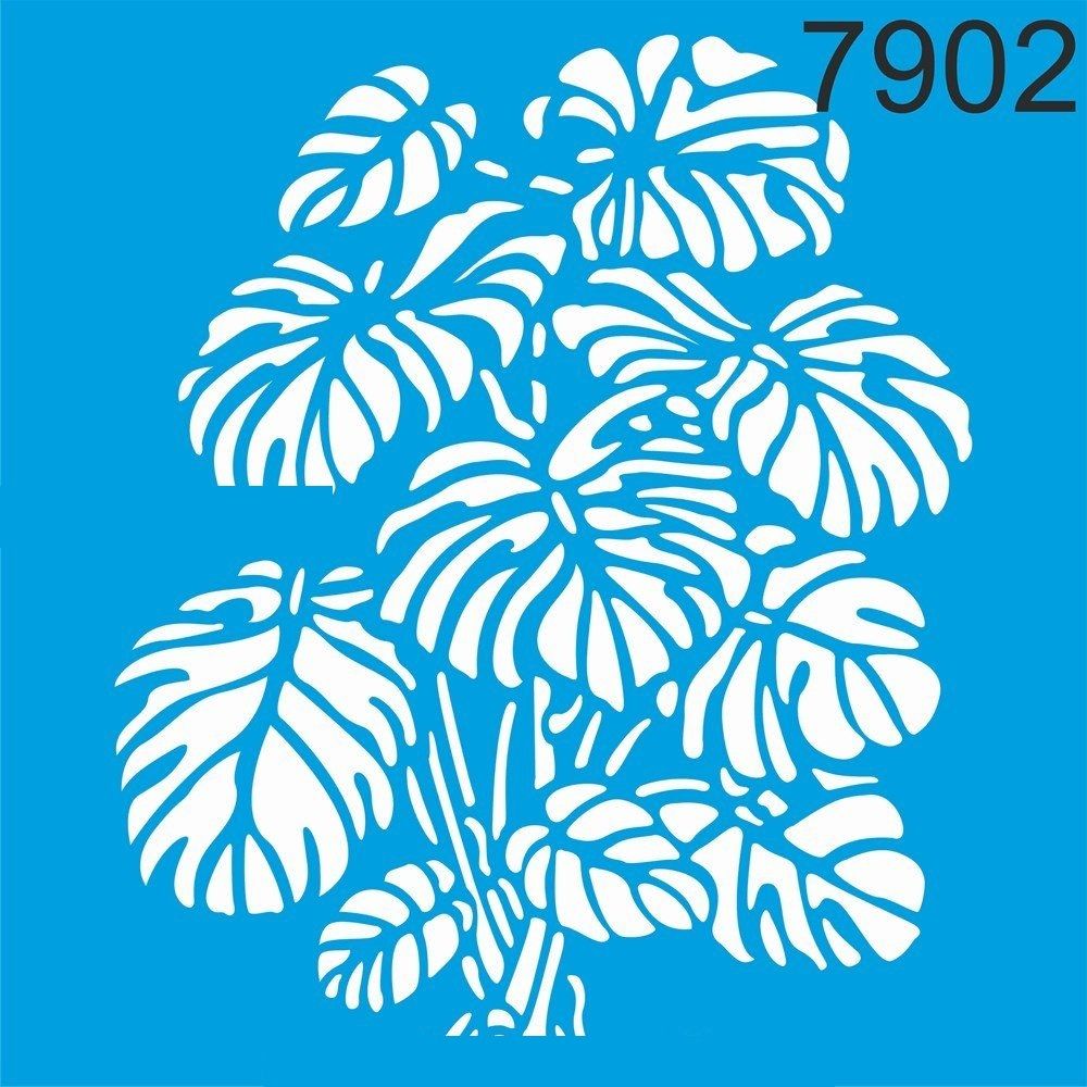 Stencıl Tropikal Desen - KM7902