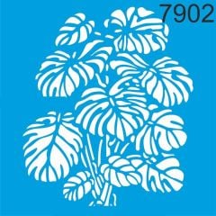 Stencıl Tropikal Desen - KM7902