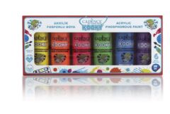 KOOKY AKRİLİK FOSFORLU BOYA 6 LI SET 59 ML