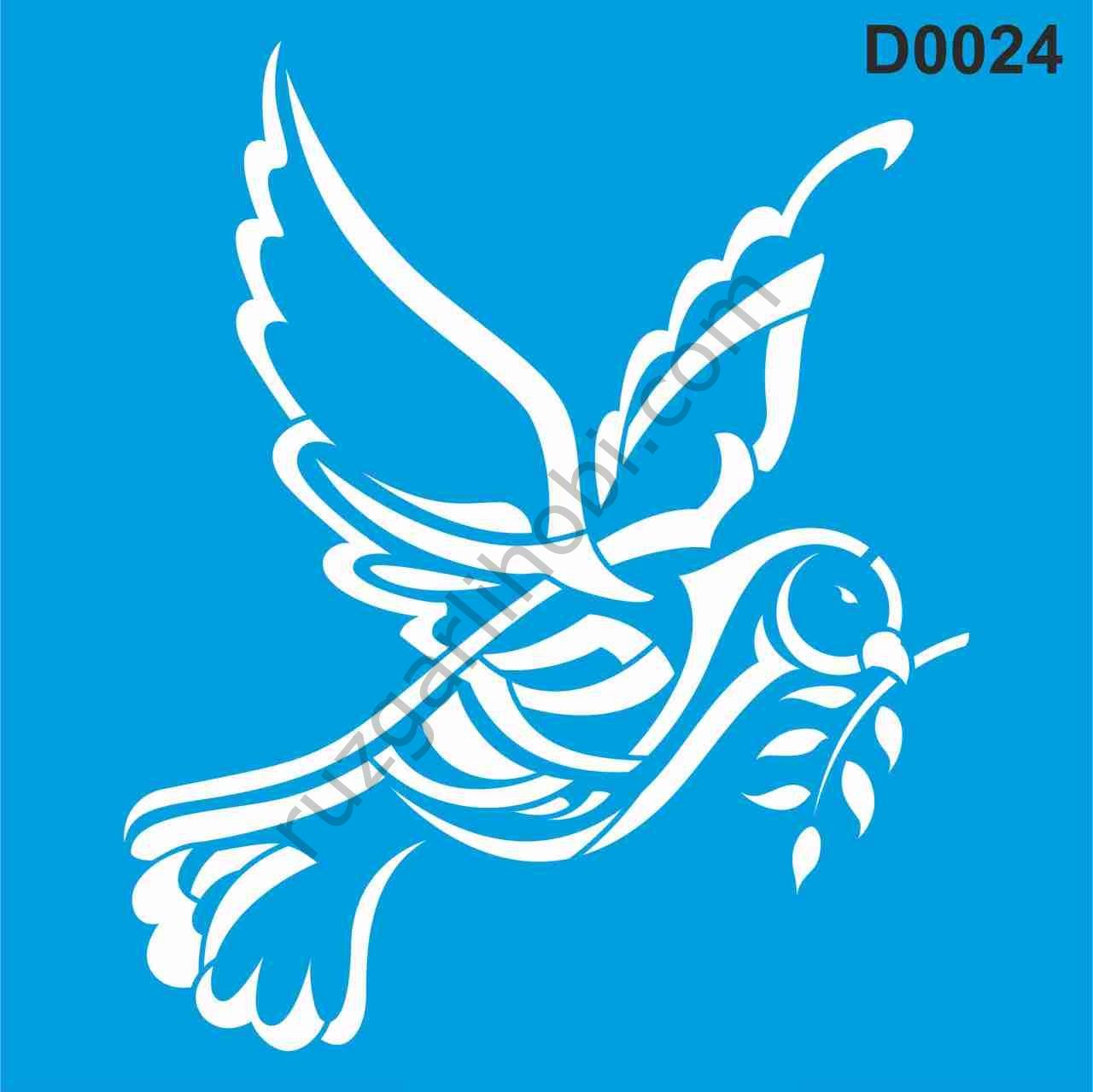 Stencıl Güvercin - 0024