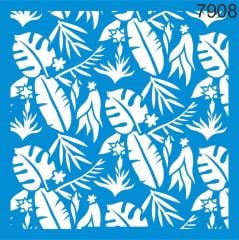 Stencıl Tropikal Desen - 7908