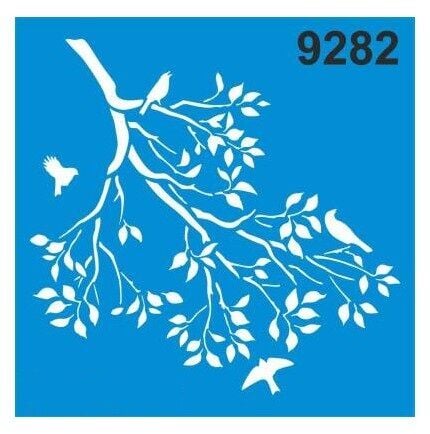 Stencıl Daldaki Kuşlar Desen - 9282