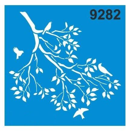 Stencıl Daldaki Kuşlar Desen - 9282