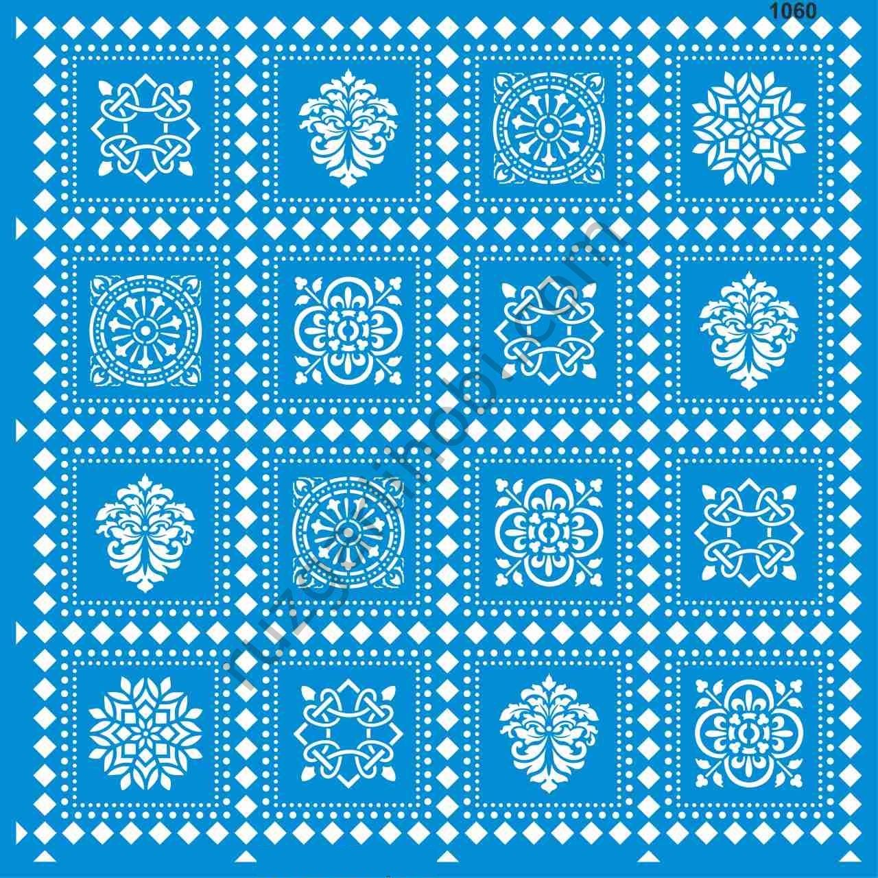 Stencıl Geometrik Desen Şablonu - 1060