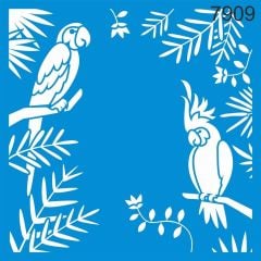 Stencıl Tropikal Desen - 7909