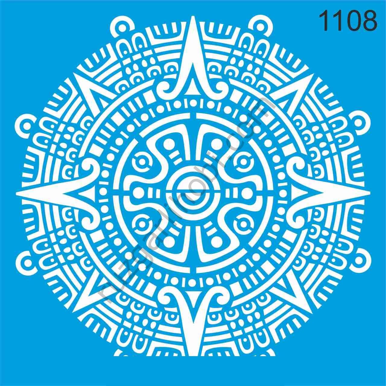 Stencıl Mandala Desen - 1108