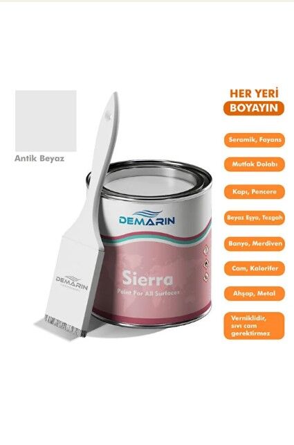 SERAMİK MUTFAK BOYASI SIERRA TEK KOM. ANTİK BEYAZ