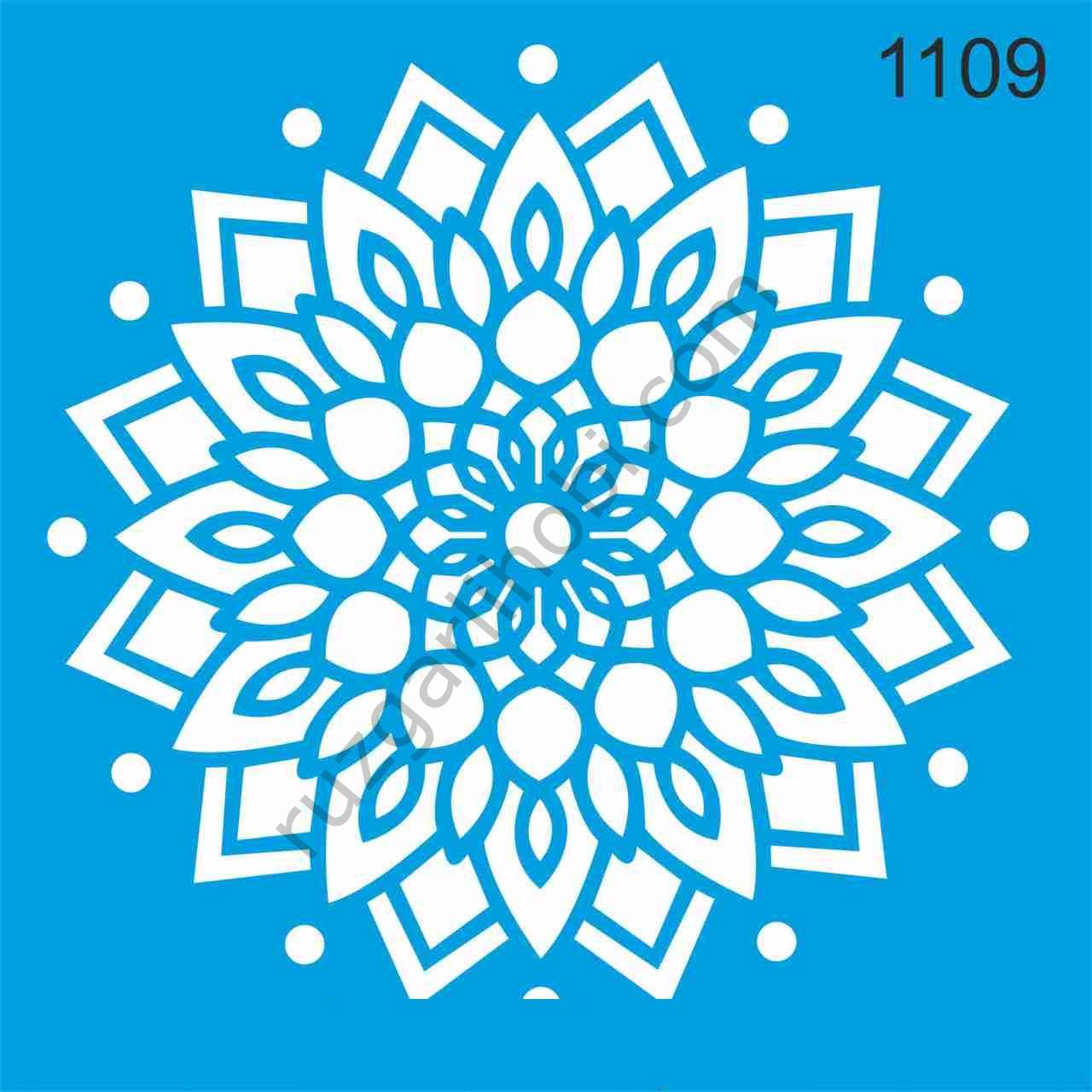 Stencıl Mandala Desen - 1109