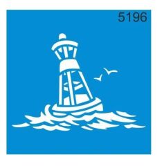 Stencıl Deniz ve Kuşlar Desen - 5196