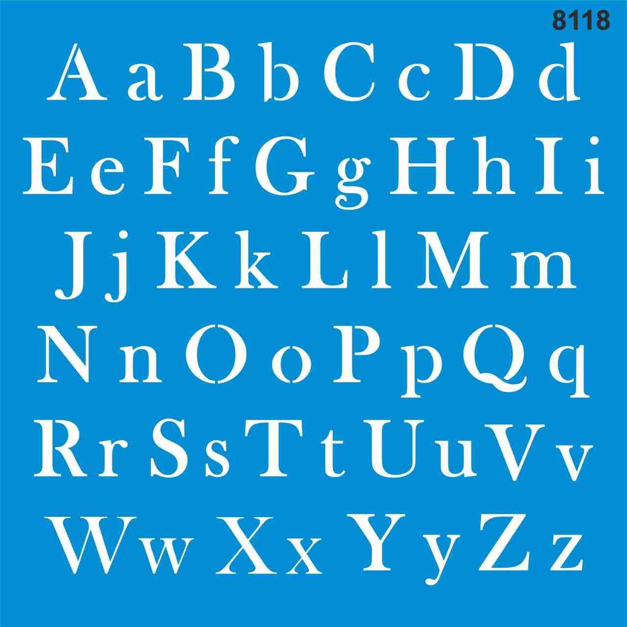 Stencıl Font Desen - 8118