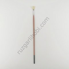 113 Doğal Kıl Uzun Sap Yelpaze Fırça No: 1