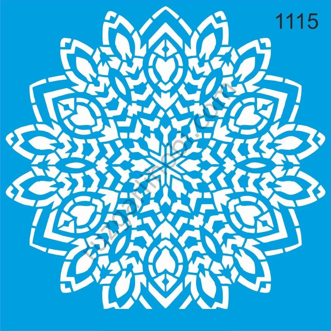 Stencıl Mandala Desen - 1115