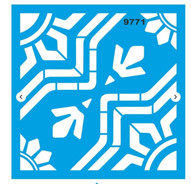 Stencıl Fayans Deseni Boyama  - 9771