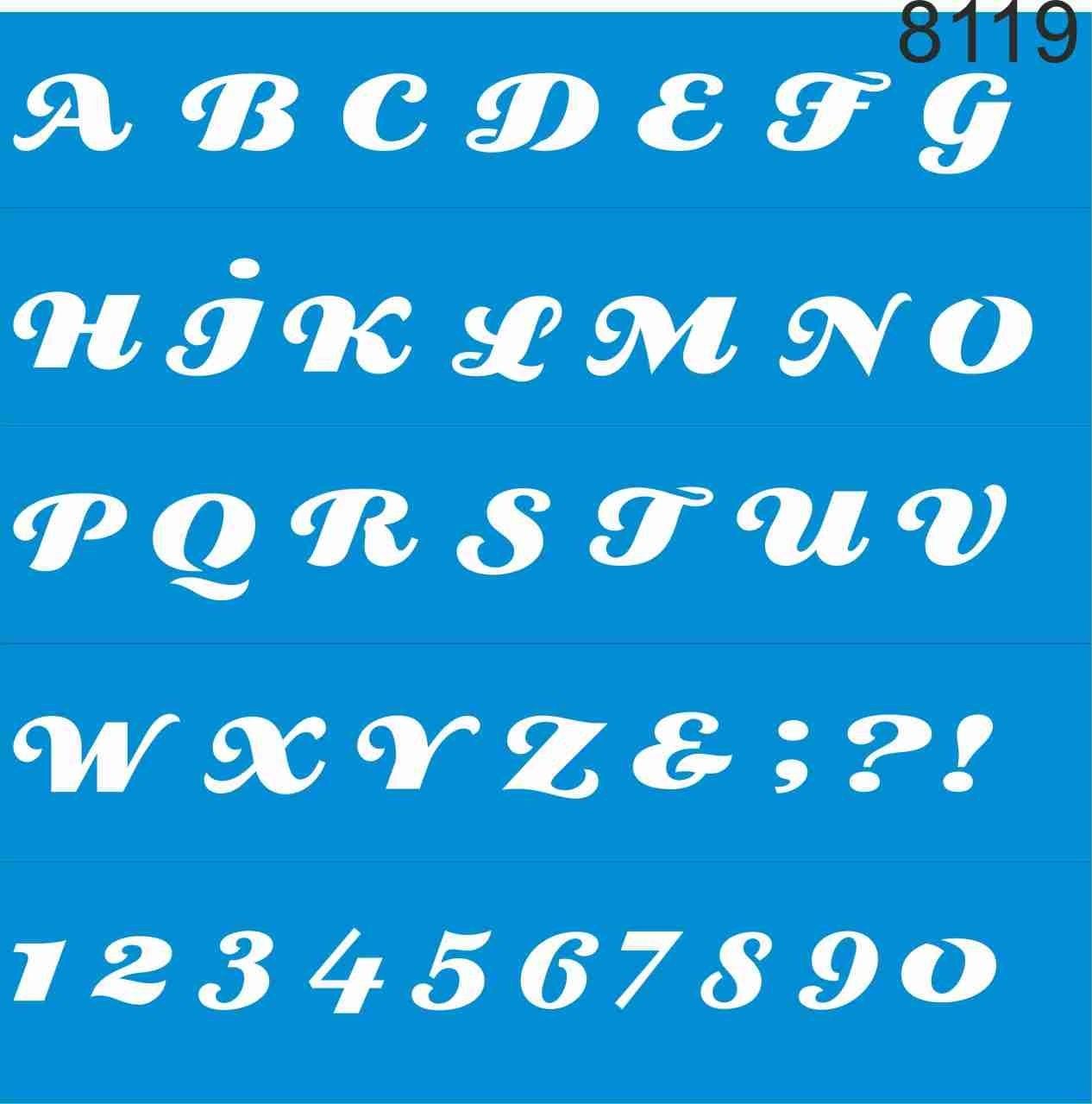 Stencıl Font Desen - 8119