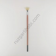 113 Doğal Kıl Uzun Sap Yelpaze Fırça No: 4