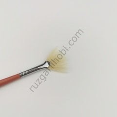 113 Doğal Kıl Uzun Sap Yelpaze Fırça No: 4