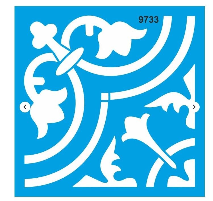 Stencıl Fayans Deseni Boyama  - 9733