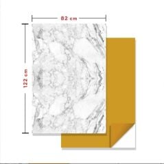 FAYANS ÜSTÜ PVC KAPLAMA 82 X 122  BEYAZ MERMER DESEN-389