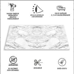 FAYANS ÜSTÜ PVC KAPLAMA 82 X 122  BEYAZ MERMER DESEN-389