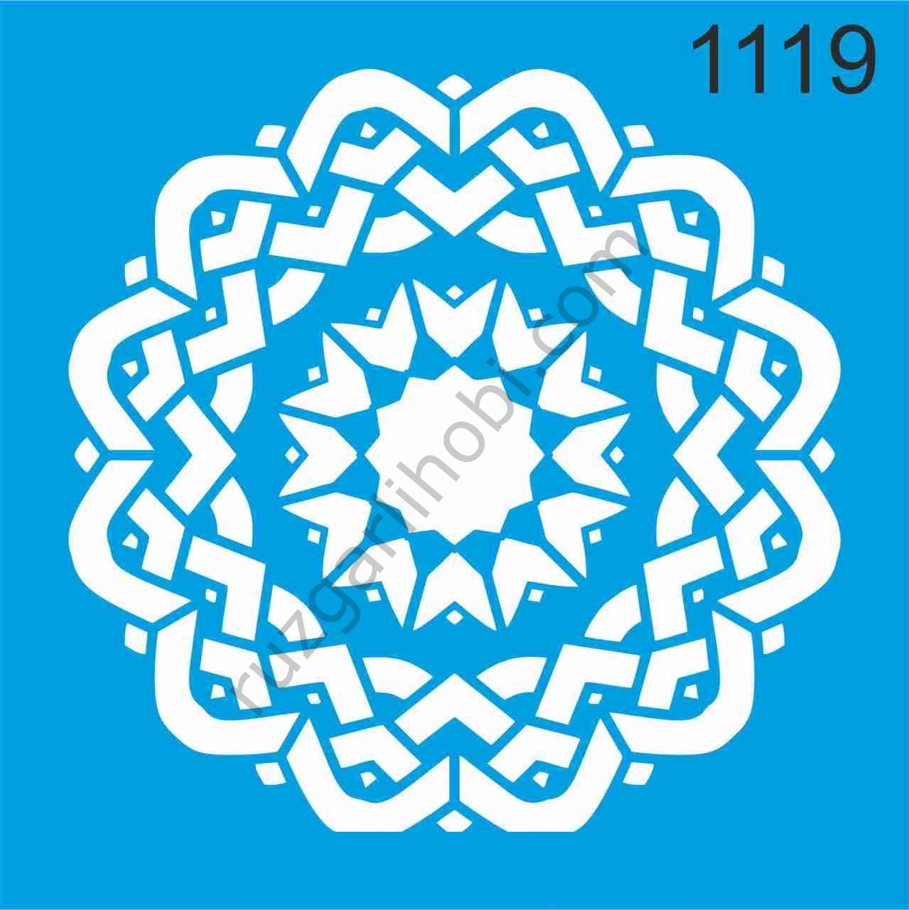 Stencıl Mandala Desen - 1119