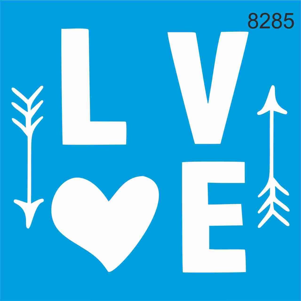 Stencıl Love Desen - 8285
