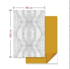 FAYANS ÜSTÜ PVC KAPLAMA 82 X 122  GRİ AĞ DESEN-390