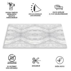 FAYANS ÜSTÜ PVC KAPLAMA 82 X 122  GRİ AĞ DESEN-390