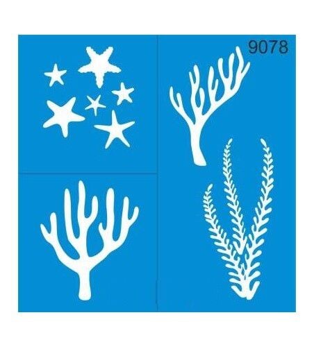 Stencıl Mercan  Desen - 9078