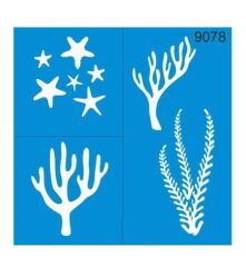 Stencıl Mercan  Desen - 9078