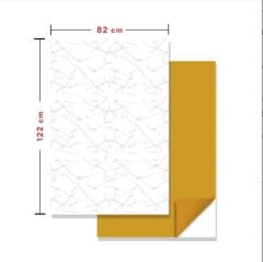 FAYANS ÜSTÜ PVC KAPLAMA 82 X 122  SİLVER DESEN-391