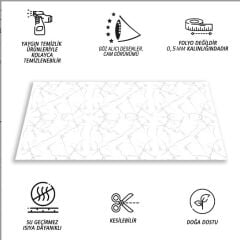 FAYANS ÜSTÜ PVC KAPLAMA 82 X 122  SİLVER DESEN-391