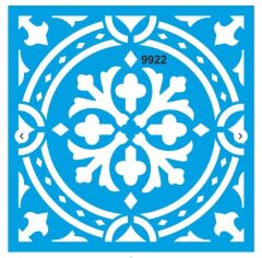 Stencıl Fayans Deseni Boyama  - 9922
