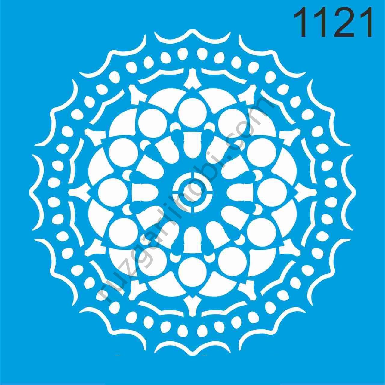 Stencıl Mandala Desen - 1121
