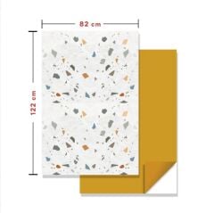 FAYANS ÜSTÜ PVC KAPLAMA 82 X 122  RENKLİ TERRAZO DESEN-392