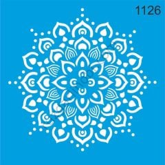 Stencıl Mandala Desen - 1126
