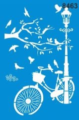 Stencıl Bisiklet Desen - 8463