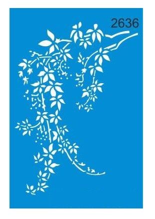 Stencıl Dallar ve Yapraklar   Desen - 2636