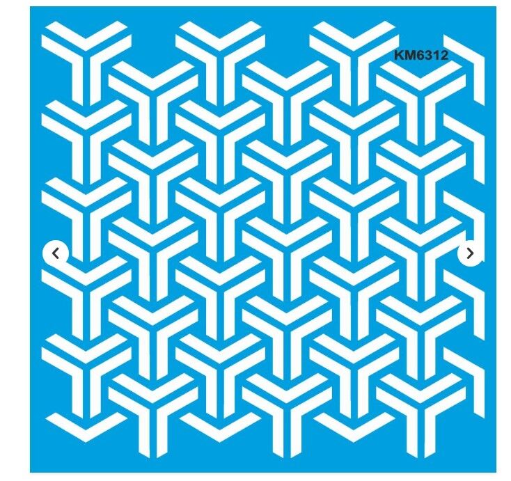 Stencıl Geometrik Duvar Desen - KM6312